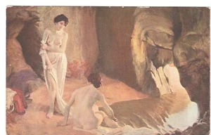 Salons de Paris Georges Girardot - Bathers Vintage Nude Postcard /B - Picture 1 of 2
