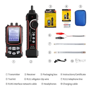 NF-918S Tester per cavi di rete con misuratore di potenza ottico a 6 lunghezze d'onda,10mw VFL,RJ45 - Foto 1 di 20