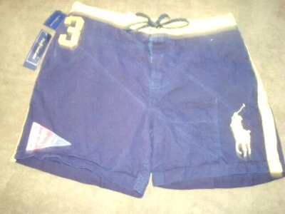 Polo Ralph Lauren Blu Navy & Giallo Costume Taglia L - Immagine 1 di 4