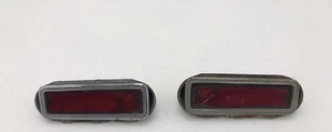 1970 Dodge Coronet Rear Panel Side Marker Assembly, Housing Red Lens Trim Pair - Picture 1 of 20