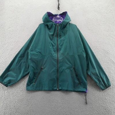 Chaqueta cortavientos Helly Hansen cremallera completa grande verde púrpura para hombre con capucha de nailon Foto 1 de 4