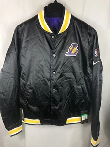 Nike Los Angeles Lakers Synthetic Fill Courtside Reversible Satin Jacket NBA - Picture 1 of 8