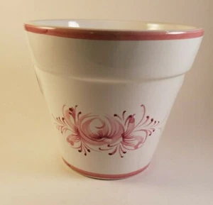 Maceta Elpa Alcobaca Rosa Pintada a Mano Hecha en Portugal - Imagen 1 de 6