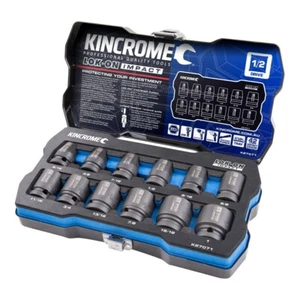 KINCROME LOK-ON 12 PC 1/2" Drive IMPERIAL Impact Socket Tool Set (5/16-1")K27071 - Picture 1 of 4