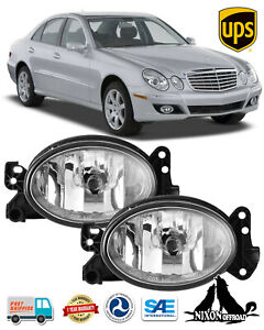 Details about  / Set of 2 Clear Lens Fog Light For 2003-05 M Benz E320 LH /& RH w// Bulbs