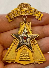IOOF Encampment Pin HIGHEST BRANCH of INDEPENDENT ORDER of ODD FELLOWS 1/20 10K
