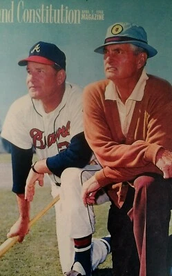 Atlanta Braves 1968 AJC Magazine Rare VHTF ATL Ads Harris Aaron Niekro Torre  - Image 1 of 4