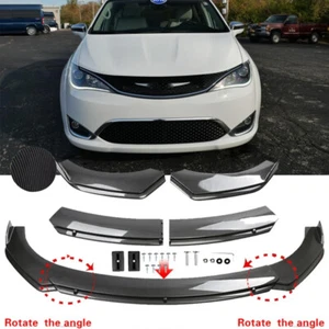 Car Front Bumper Lip Spoiler Splitter Kit Carbon Style For Chrysler Pacifica - Picture 1 of 13