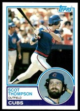 1983 Topps Baseball Card Scot Thompson Chicago Cubs #481