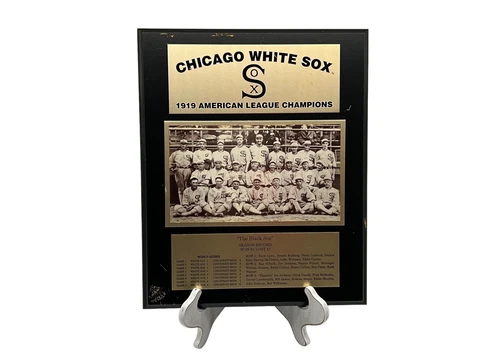 CHICAGO WHITE SOX/BLACK SOX  1919 AMERICAN LEAGUE CHAMPIONS WOODEN PLAQUE Cover