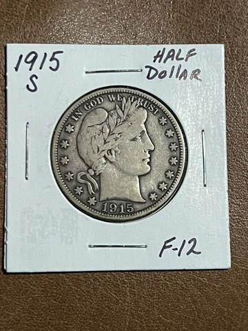 1915-S Barber Half Dollar Fine condition Cover