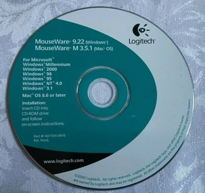 LOGITECH MOUSEWARE DRIVER INSTALLATION CD v9.27(Windows)/M3.5.2 (Mac OS) - Image 1 of 2