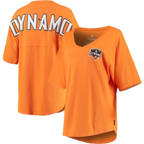 Houston Dynamo Womens V-Neck Shirt  Orange Size Small Jersey Fanatics Branded Cover
