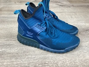 adidas S80131 Tubular X Primeknit Mens 9.5 Tech Steel Navy blue Hi Top Sneakers - Picture 1 of 12