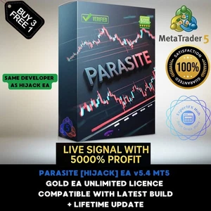 v5.4 Parasite Hijack EA Gold Forex Robot Metatrader MT5 Expert Advisor unlimited - Picture 1 of 8