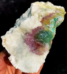 Cristal turmalina color sandía natural 318 g hielo transparente espécime ia8623 - Imagen 1 de 13