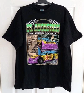VINTAGE ST AUGUSTINE SPEEDWAY MENS T-SHIRT NASCAR RACING SIZE L - Picture 1 of 19