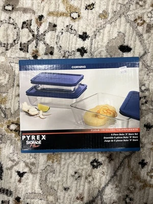 Vintage Pyrex Corning Storage Plus 6 pc Bake N Store Set 6021244 Vintage - Image 1 of 3