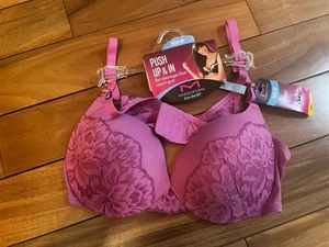 Maidenform Women Push Up & In Underwire Pink Bra Size 38C Pink Bra Style #9900 - Picture 1 of 8