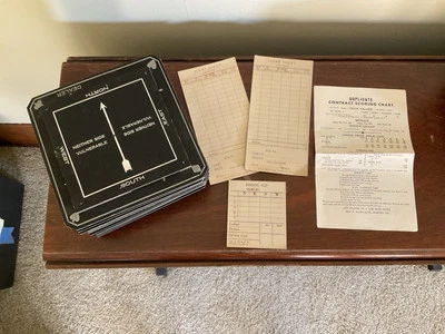 1930s Duplicate Contract Bridge Boards 1-12, Vtg Score Pads 3 Decks Castle Bridg - Image 1 of 4