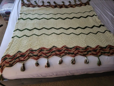 Manta vintage grande tejida a mano afgana tamaño doble 49"x45" Foto 1 de 4