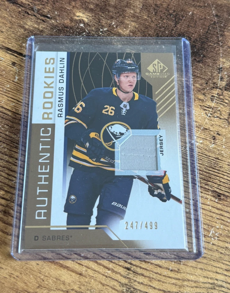 2018-19 SP Game Used Authentic Rookies Gold Jersey /499 Rasmus Dahlin Rookie RC - Image 1 of 1
