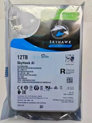 Seagate SkyHawk AI ST12000VE0008 12TB 7200RPM SATA 6.0GB/s 256MB 3.5" Hard Drive - Image 1 of 2