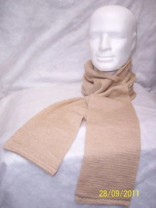 Sciarpa Singola Tinta Unita BEIGE 100% Lana Merinos - Imagen 1 de 1