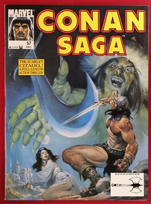 Revista Marvel 1991 Conan Saga #57 tamaño Roy Thomas Foto 1 de 4