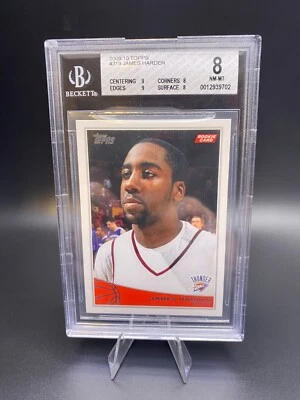 2009-10 TOPPS JAMES HARDEN ROOKIE CARD BGS GRADED 8 - Image 1 of 2