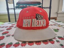 Vintage 90s Collegiate Licensed Product NEW MEXICO LOBOS Red Snapback Hat
