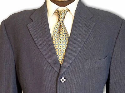 Abrigo deportivo Jhane Barnes 3 botones lana italiana azul pizarra talla 43R Foto 1 de 4