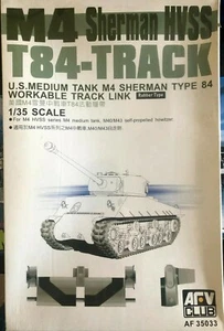 1/35 M4 Sherman HVSS T-84 collegamento binario lavorabile tipo gomma * AFV Club 35033 - Foto 1 di 2