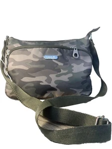 Baggallini Crossbody Bag Camouflage Nylon Zip Pocket Adjustable Strap - Picture 1 of 5