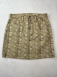 AG Adriano Goldschmied Womens 29 Mini Skirt The Vera Snake Print - Picture 1 of 12