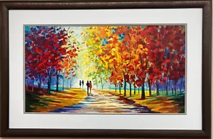 Slava Ilyayev "Late Autumn Stroll" Hand Signed Limited Edition Serigraph ART - Picture 1 of 3