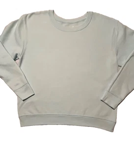 HANES Seaform mint aqua long sleeve pullover sweatshirt shirt top sz L - Picture 1 of 9