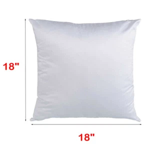 1PC 18" x 18" White Sublimation Blank Pillow Case Throw Cushion Cover Home Decor - Picture 1 of 11