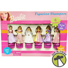 Barbie Figurine Stampers Set of 6 and Ink Pad in Base 1999 Tara Toy Corp NRFB