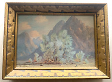 Thomas L Lewis Print Vtg Deep Well Frame Taos Desert Mountains 6" x 8"