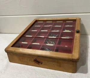 Vintage Esterbrook General Store Fountain Pen Nib Wooden Display Case + Tips - Picture 1 of 16