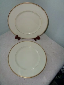 4 FRANCISCAN Masterpiece China Ivory Gold Trim Dinner Plates California - Picture 1 of 5