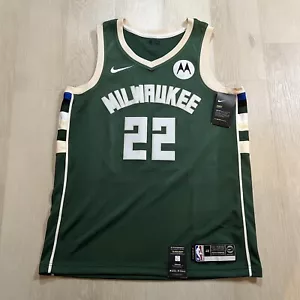 Nike Milwaukee Bucks Sponsorship Jersey Men’s Large Green #22 NBA Lightweight - Picture 1 of 7