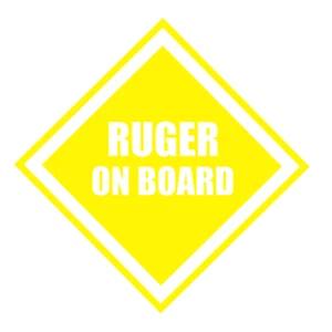 RUGER ON BOARD decal for car, truck - Picture 1 of 5