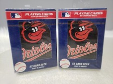 NEW LOT 2 BALTIMORE ORIOLES BASEBALL Playing Poker Card Deck Diamond Plate