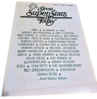 More Great Super Stars of Today  * Voice *Piano *Guitar - MUSIC SHEETS - Image 1 of 4