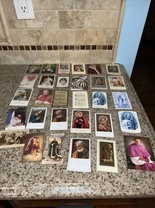 Lote De TARJETAS SANTAS Católicas De Colección Oración Religiosa Obituario Devocional #J33 - Imagen 1 de 16