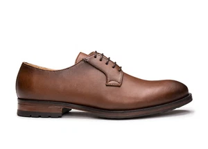 Vegan blucher elegant shoe lace-up flat flexible breathable lined sock round toe - Picture 1 of 16