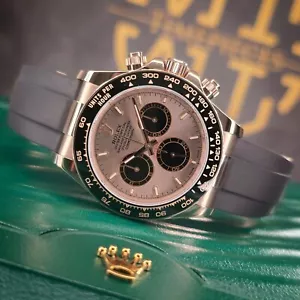 ROLEX DAYTONA 126515LN 40MM SUNDUST DIAL 18K EVEROSE GOLD OYSTERFLEX BLACK B&P - Picture 1 of 17