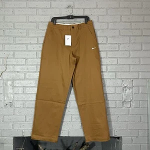$95 Mens Size 32 Nike Life El Chino Baggy Loose Fit Pants FD0405-270 Brown - Picture 1 of 19